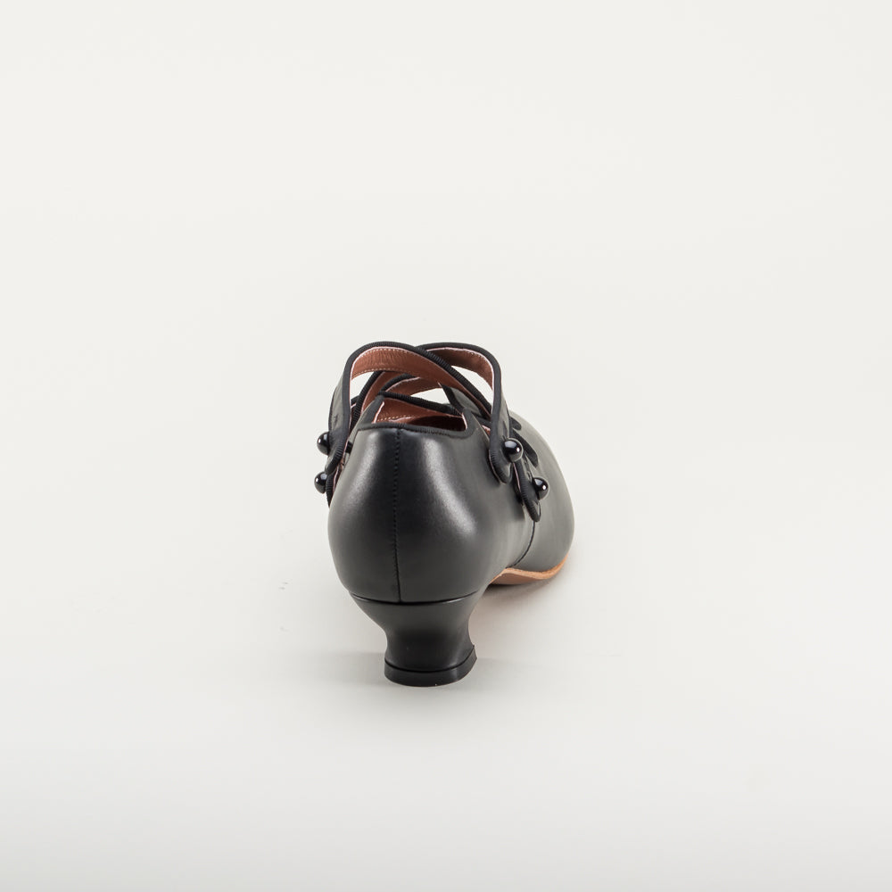 Astoria Edwardian Leather Shoes (Black)